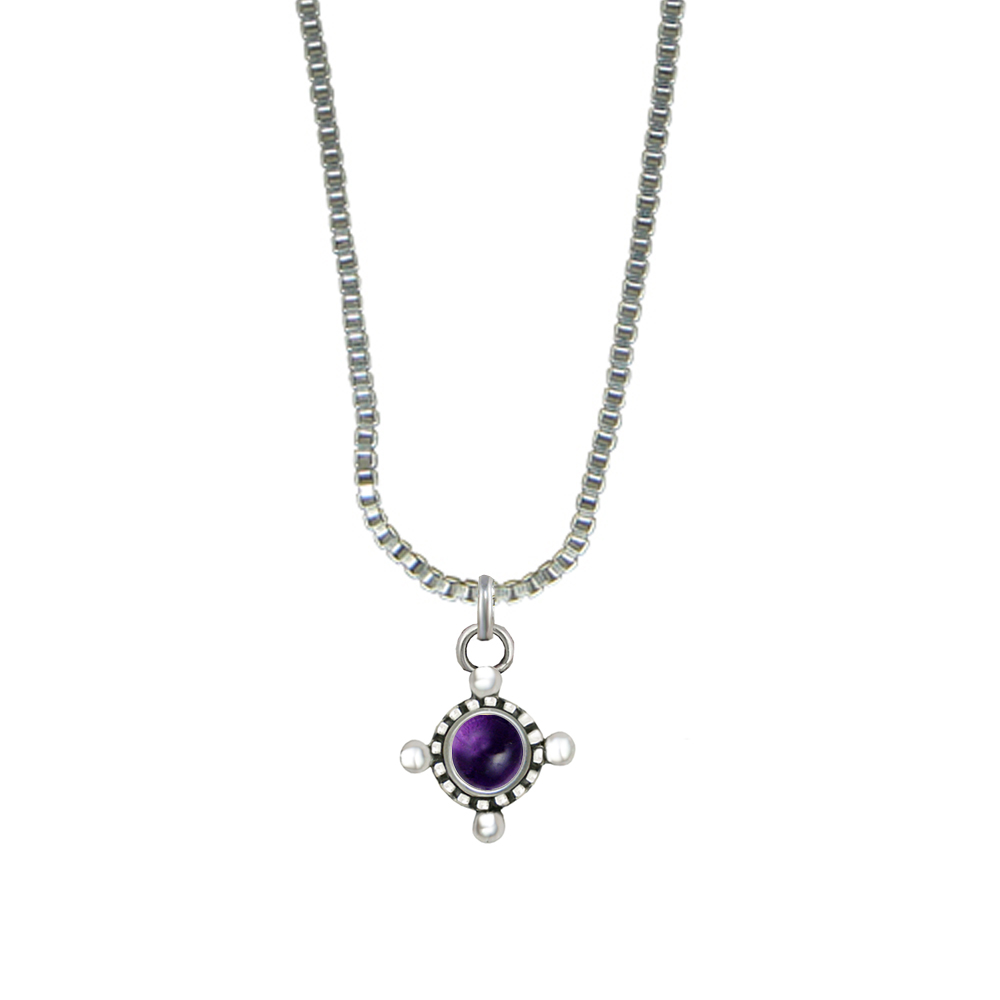 Sterling Silver Little Amethyst Pendant Necklace